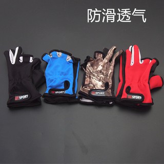 ถุงมือตกปลาแบบไม่มีนิ้ว 3 สี 1 ชิ้น, ถุงมือตกปลา unisex ที่อบอุ่นในฤดูหนาว