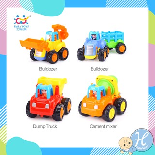 Huile Toy (Hola) รถจิ๋วก่อสร้างมหาสนุก Happy tractor, bulldozer, mix truck, dumper รถตัก รถแทรกเตอร์ รถบรรทุก รถผสมปูนไถ