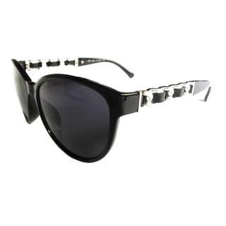 Kiss Sunglasses แว่นตากันแดด รุ่น Cat Eye Glam Chain - Black/Silver