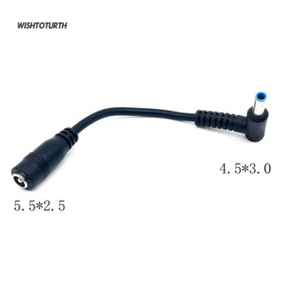 WT WT 5.5 x 2.1 mm to 4.5 x 3.0 mm DC Power Charger Adapter Right Angle Cable HP Dell