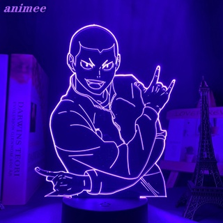 โคมไฟกลางคืน Led ลาย Haikyuu Ryunosuke Tanaka 3d สําหรับตกแต่งห้องนอนเด็ก ของขวัญวันเกิด