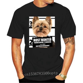 [100% Cotton] ใหม่ เสื้อยืดลําลอง ผ้าฝ้าย แขนสั้น พิมพ์ลาย Yorkshire Terrier แฟชั่นฤดูร้อน สําหรับสตรี