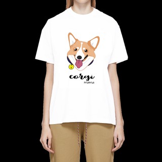 เสื้อลายหมา DF49 เสื้อยืด เสื้อยืดลายหมา สุนัขคอร์กี้ เสื้อยืดพิมพ์ลาย corgi dog T Shirt