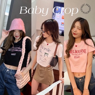 (oversize summer) เสื้อครอป Baby Tee-Country hopping🪞✨