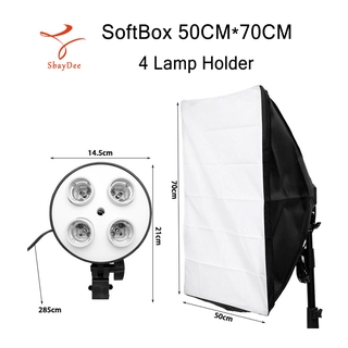 กล่องใส่ Softbox 50 * 70 cm + 4 in 1 E27 ที่วางหัวโคมไฟ Softbox 50*70 cm + 4 in 1 E27 Socket Lamp Head Holder