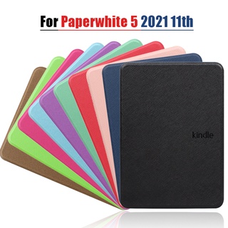 2021 เคสหนัง Pu แม่เหล็กสําหรับ Amazon Kindle Paperwhite 5 11th 6.8 นิ้ว