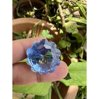 Blue quartz 41 carats 21x21mm Hydrothermal quartz