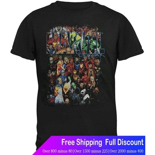 เสื้อยืดลำลอง Marvel Mens Team Ups Group Shot T-Shirt Mens Marvel Avengers