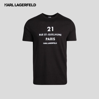 ถูกสุดๆสตรีทแฟชั่น Karl Lagerfeld - RUE ST G. T-SHIRT CREWNECK เสื้อยืดคอกลม แฟชั่นรหัสเต็ม