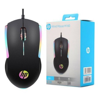 USB Optical Mouse HP (M160) มีไฟ LED