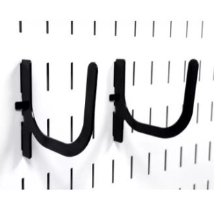 Wall Control : WCT10-UH-404B* อุปกรณ์เสริมบนเเผ่นเพกบอร์ด U-Shaped Slotted Pegboard Hook 2pk, Black