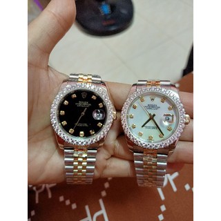 ตัวเรือน+สายทองคำแท้ 18K (ทอง 75%) ใหม่มือ 1 Rolex Datejust ตัวเลขเพชร ขนาด King Size (36 มิล)