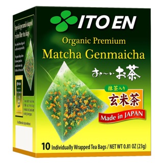 ITOEN matcha genmaicha อิโตเอ็น ชาเขียว ข้าวคั่วญี่ปุ่น ชนิดซอง 2g x 10 ซอง