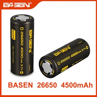 BASEN แบตเตอรี่ Li-ion 26650 3.7V 4500mAh high drain 60A