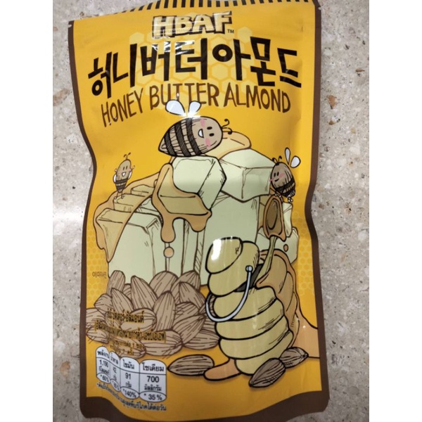 Hbaf Honey Butter Almond อัลมอนด์อบกรอบ รสเนย น้ำผึ้ง 210กรัม ราคาสุดฟิน