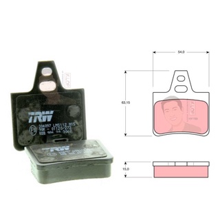 GDB986 ผ้าเบรค-หลัง(TRW) (เนื้อผ้า COTEC) CITROEN XANTIA