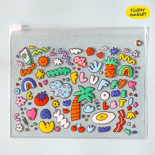 FLUFFY OMELET - DOODLES ZIP BAG SIZE 14X17 CM