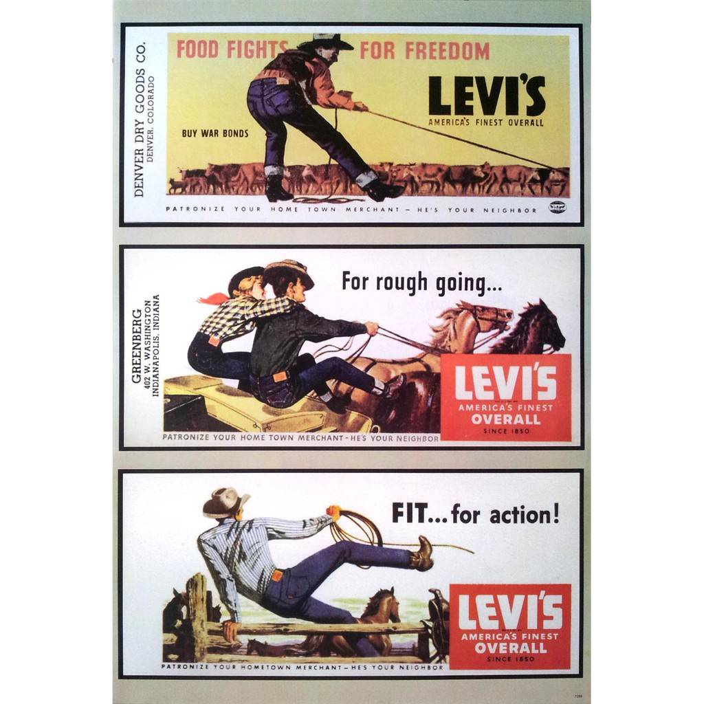 โปสเตอร์ ยีนส์ ลีวายส์ Levi's โปสเตอร์ลีวายส์ โปสเตอร์ติดผนัง โปสเตอร์สวยๆ ภาพติดผนังสวยๆ poster ส่งEMSด่วนให้คะ