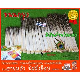 ขนนกยูงแท้100% อุปกรณ์ทำทุ่นตกปลา ชิงหลิว ตกปลา DIY (จำนวน 1 เส้น) มีสินค้าพร้อมส่งในไทย