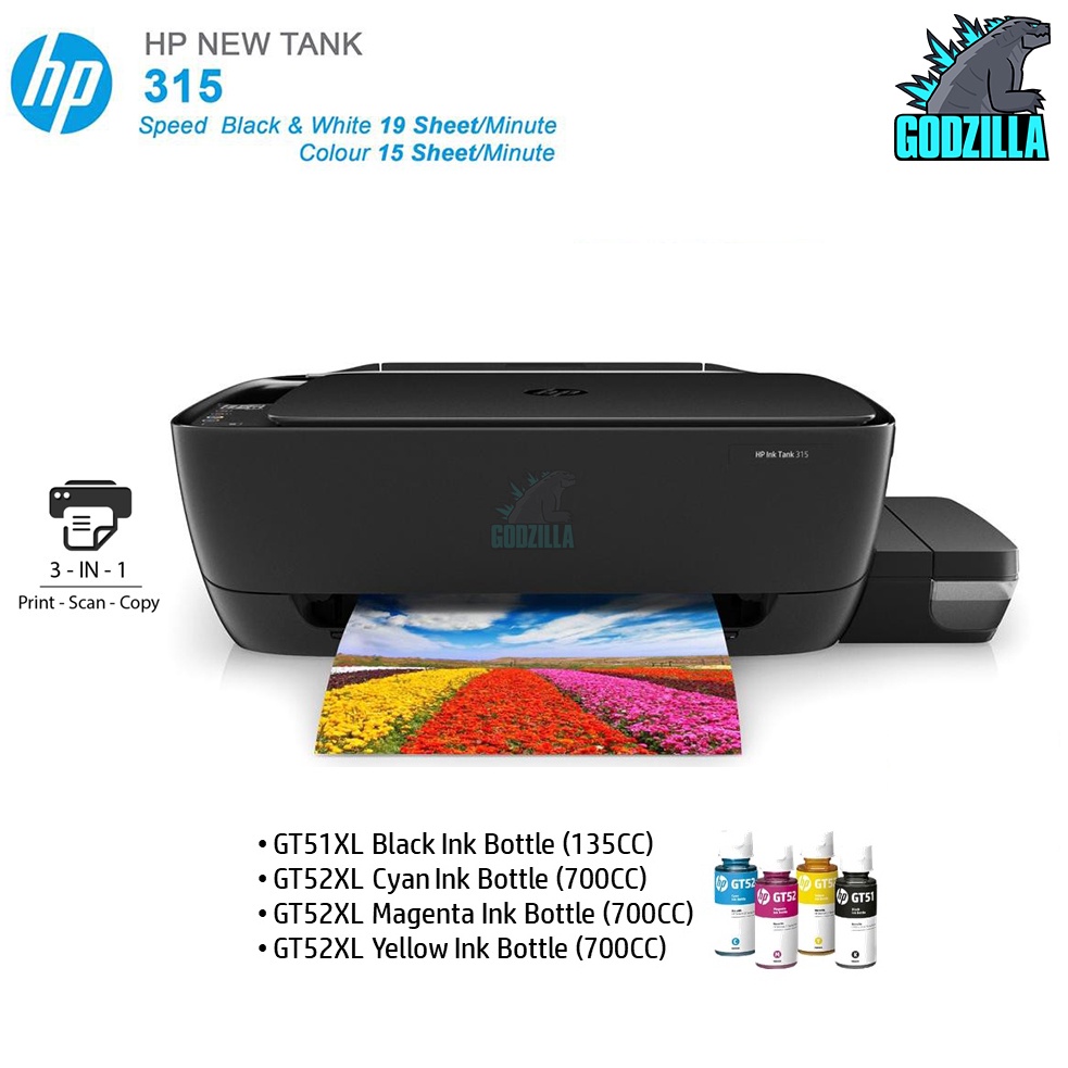 น้ำหมึกแท้!! HP Ink Tank 315 All-in-one Printer
