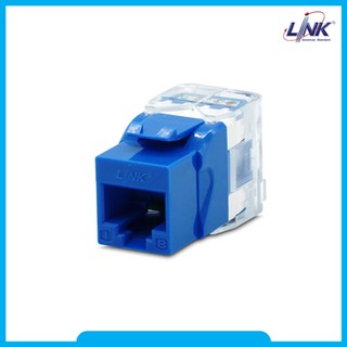 หัวแลนตัวเมีย US-1005STF CAT5E Blue JACK ,Slim Tool Free ยี่ห้อ LINK ของแท้ ของใหม่