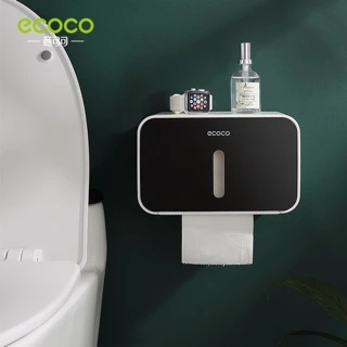 ecoco กล่องใส่ทิชชู กันน้ำ ติดผนังไม่ต้องเจาะ มี3สีให้เลือก E1903