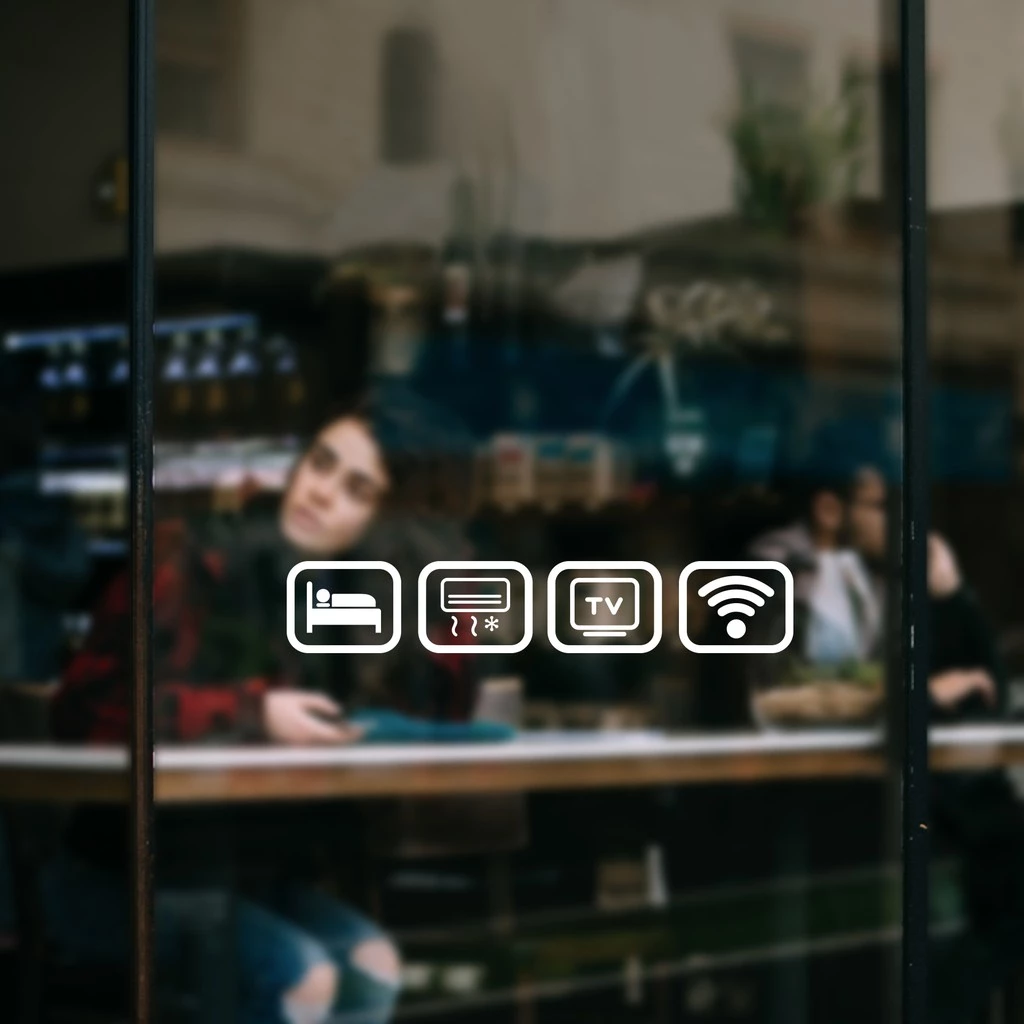 สติ๊กเกอร์ติดกระจก icon ร้านกาแฟ G0008 ขนาด 10x8 ซม. 4 แบบ thumbnail 5