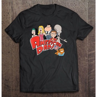 เสื้อยืดแขนสั้น พิมพ์ลายโลโก้ American Dad สําหรับครอบครัว