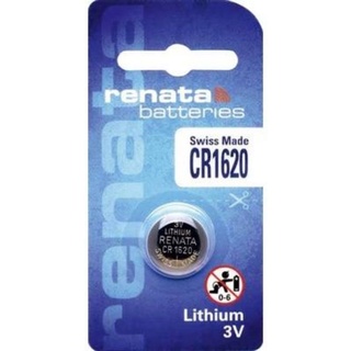 ถ่าน Renata CR1620 Lithium 3V แพคเดี่ยว จำนวน 1ก้อน ของใหม่ ของแท้ Made in Switzerland