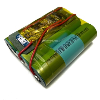 ชุดแบตแพค 12.6v 3400mAh พร้อมวงจร BMS 10A  เหมาะเอาไปลงกล่องแบตวิทยุสื่อสาร งาน DIY ต่างๆ  - 18650 x 3 - BMS 3s 10A