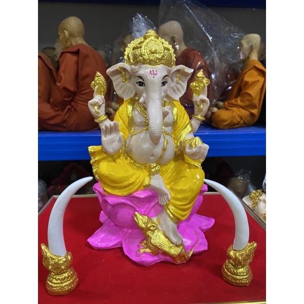 พระพิฆเนศทรงดอกบัว สูง10นิ้ว กว้าง5นิ้วครึ่ง