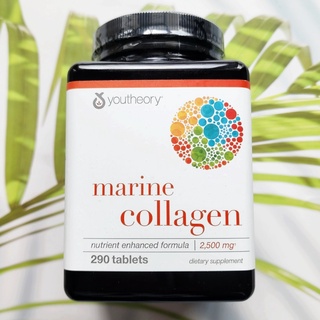 45% Sale!! EXP: 10/23 Marine Collagen Type 1 &amp; 3 + 18 Amino Acid 290 Tablets (Youtheory) คอลลาเจน Hydrolyzed Fish