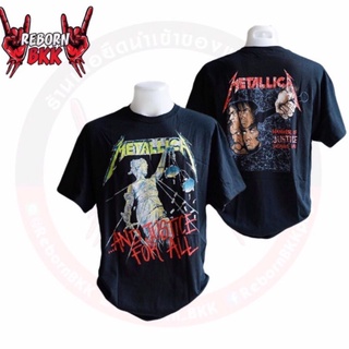 เสื้อวง METALLICA ลิขสิทธิ์แท้100% ลาย AND JUSTICE FOR ALL (ORIGINAL) (มีสกรีนหลัง) ป้าย Gildan