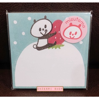 Sticky Note กระดาษโน้ตมีกาว mizutama Japan แบบ Panda ขนาด 7.5 x 7.5 ซม. มี 50 แผ่น