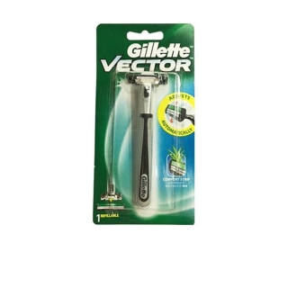 ps456shop : ใบมีดโกน Gillette ยิลเลตต์ รุุ่น Vector (แพ็ค 4 ชิ้น)