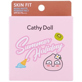 PBCOSMOSHOP Cathy Doll Skin Fit Nude Matte Powder Pact SPF 30 PA+++ 6.5g,Foundation 15ml.เคที่ดอลล์  แป้งและรองพื้น