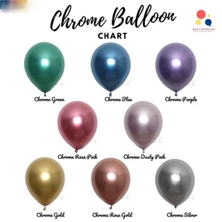 ✨ลูกโป่งสีโครม ลูกโป่งโครเมี่ยม พร้อมส่งในไทย ขนาด 5,10,12 ,18นิ้ว