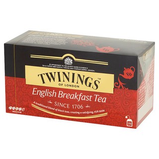 ✨ขายดี✨ ทไวนิงส์ อิงลิชเบรกฟาสต์ ที ชาชนิดซอง 2กรัม x 25 ซอง Twinings English Breakfast Tea, 2 grams x 25 sachets