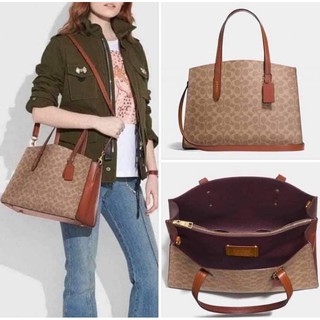 กระเป๋าCoachแท้💯อเมริกางานช้อป Coach Charlie Carryall In Signature Canvas