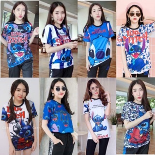 C001 เสื้อลายการ์ตูนสติซ ( M )