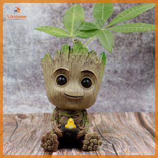 【Fast Delivery】 Flower Pot Tree Man Bird Nest Tree Man Groot Doll Hand-Made Villain Decoration Desktop Ornaments 【Veemm】