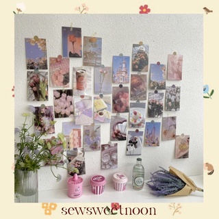 🌷sewsweetnoon🌷โปสการ์ดลายสวยหวาน เซ็ต 30 แผ่น