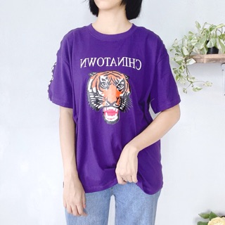 เสื้อ Oversize 🐯สกรีนลาย เสือ