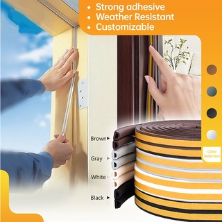 6 เมตรประตูหน้าต่าง Strip 3M Self Adhesive Type P ประตูหน้าต่างซีล Strip Foam Rubber