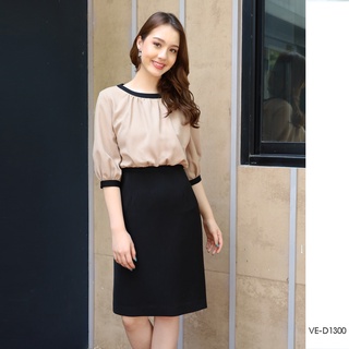 AMILA Dress VE-D1300 by VERONIQA Cotton อมีน่า แขนยาว IGPU22-4