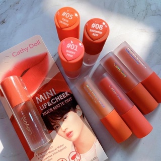 Cathy doll mini lip&amp; cheek เคทิดอล มินิลิป ( มี 8 ตัวเลือก)