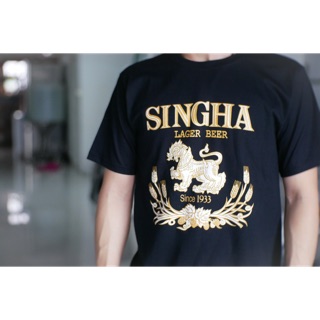 เสื้อยืด Singha สีดำ