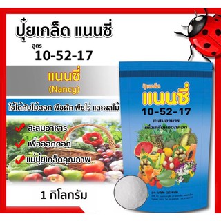 แนนซี่ 10-52-17 ปุ๋ยเกล็ด ปุ๋ยดอก แนนซี่ บรรจุ 1 กิโลกรัม