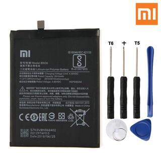 แบตเตอรี่ BN36 สำหรับ Xiao mi mi 6X mi 6X mi A2 mi A2 BN36 ของแท้เปลี่ยนโทรศัพท์แบตเตอรี่ 3010mAh ฟรีเครื่องมือ