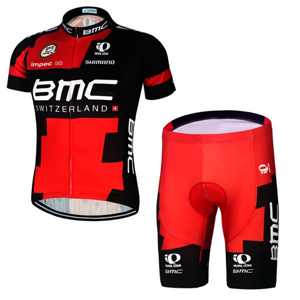 COD Ready Stock 2022 ใหม่ BMC Mens Cycling Jersey Set สีแดงแขนสั้นจักรยานเสือภูเขาจักรยานเสือหมอบเสื้อผ้า Bib Cycling Jersey Set Men